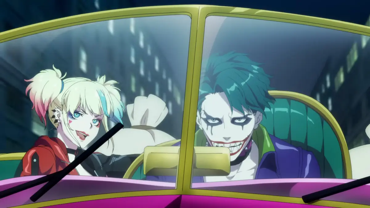 Harley Quinn And Joker Escaping In Car