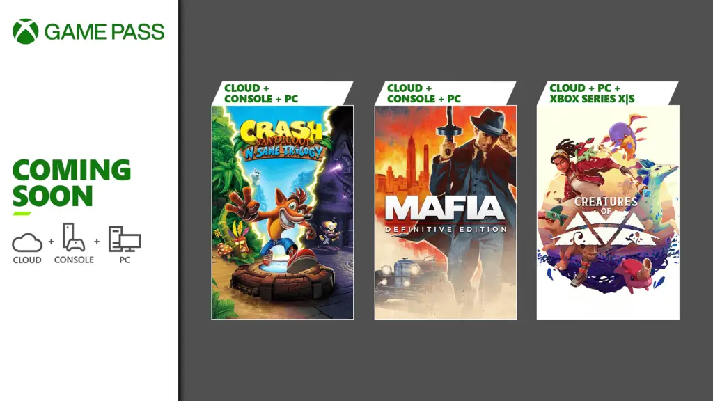 Xbox Game Pass August Games Includes Mafia and Crash Bandicoot